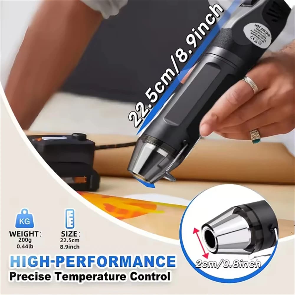 Aggiorna resistenza alle alte temperature 220V pistola ad aria calda strumento fai da te calore utensile elettrico mini temperatura di saldatura artigianato ventilatore