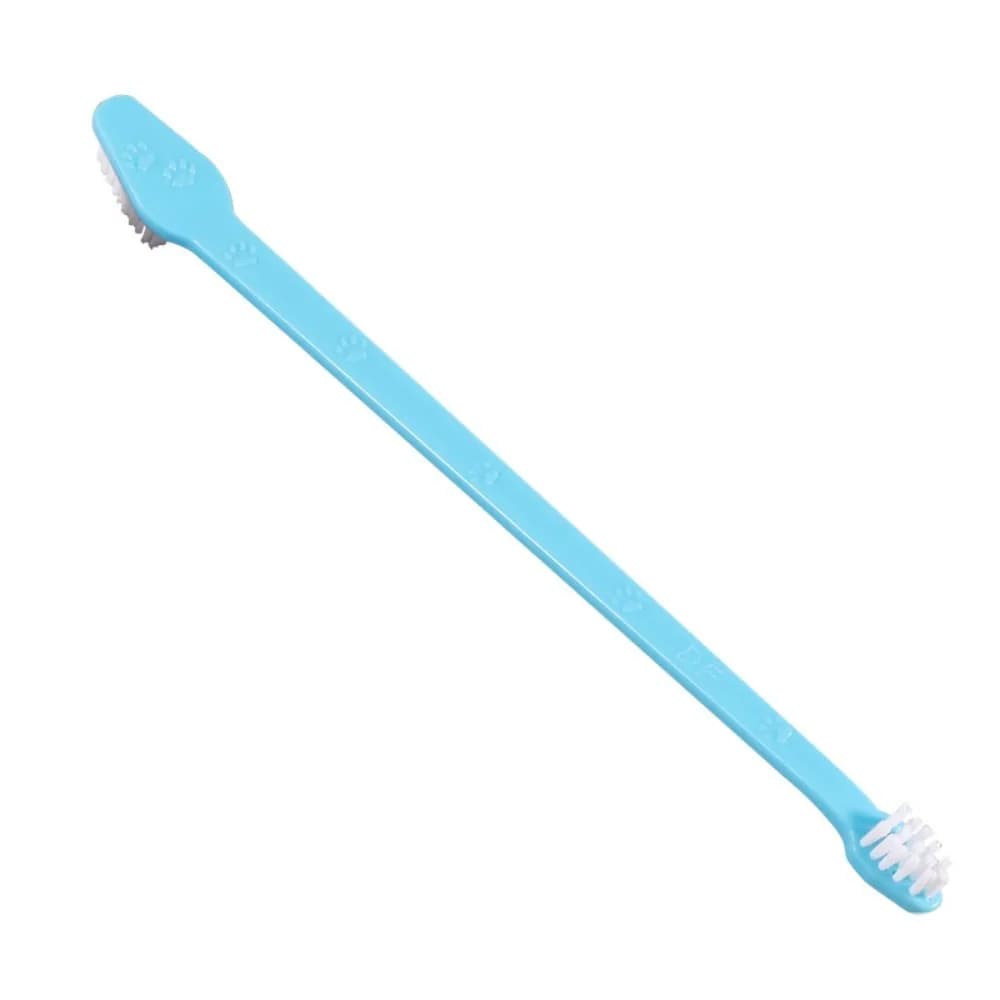 1pc Portable Double-headed Dog Toothbrush Multi-angle Nontoxic Pet Cleaning Tool Soft Tooth Finger Brush