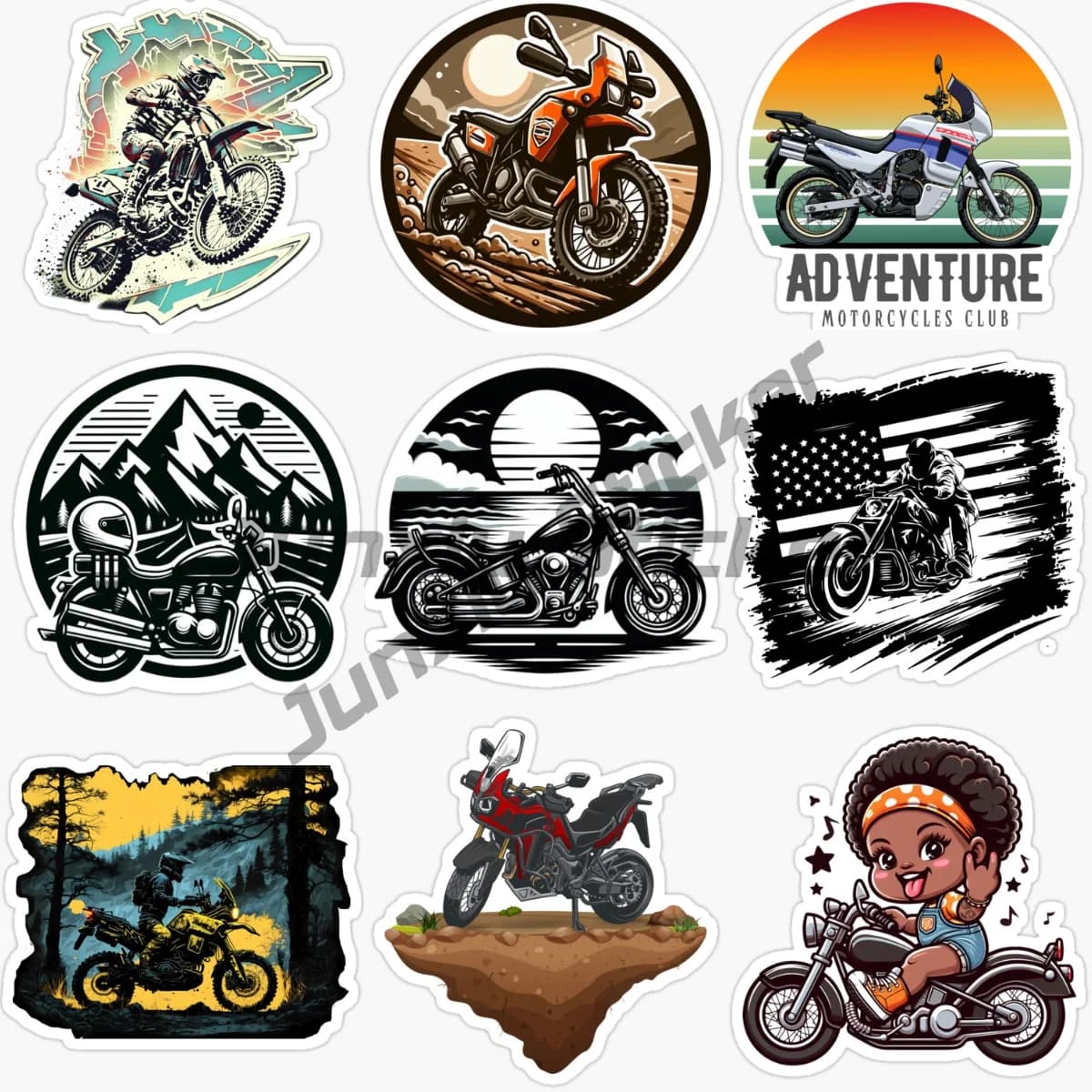 ADVENTURE Stickers for cars motorcycles off road creative Bagagli Chitarra Helmet Skateboard Bike Moto Decalcomania self-adhesive vinyl