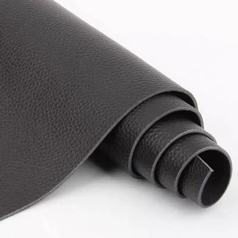 Vera pelle nera, materiale in pelle di vacchetta, tessuto in pelle per divano in pelle di vacchetta primo strato, pelle di vacchetta in pezzo intero, ampio sedile in morbida pelle l