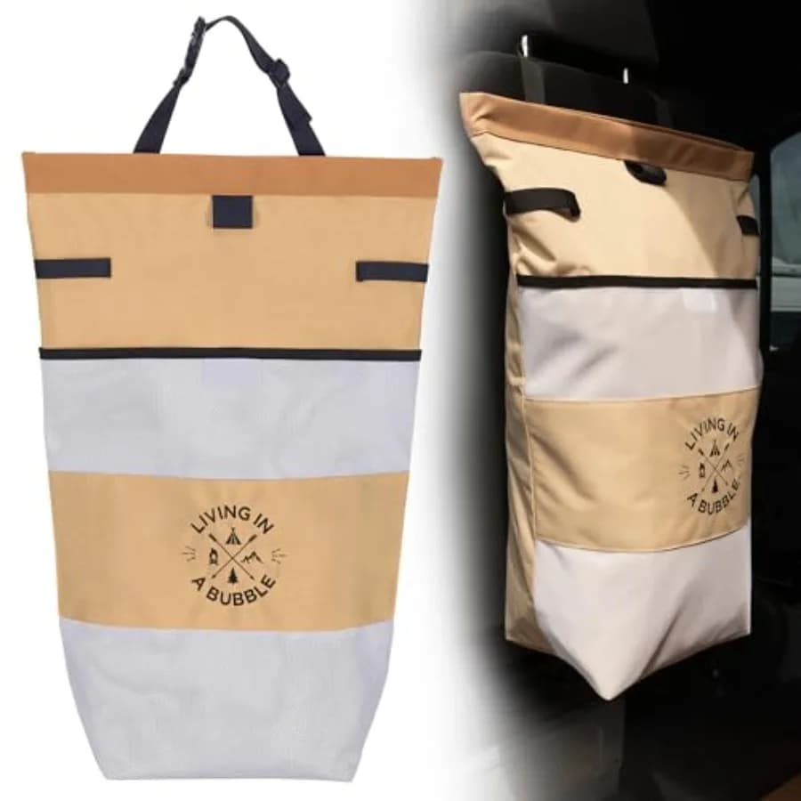 Borsa per Bucato Umido/Asciutto Portatile Impermeabile per Camper e Viaggi, Organizer Pieghevole per Vestiti con Scomparto Separato per Bucato Umido