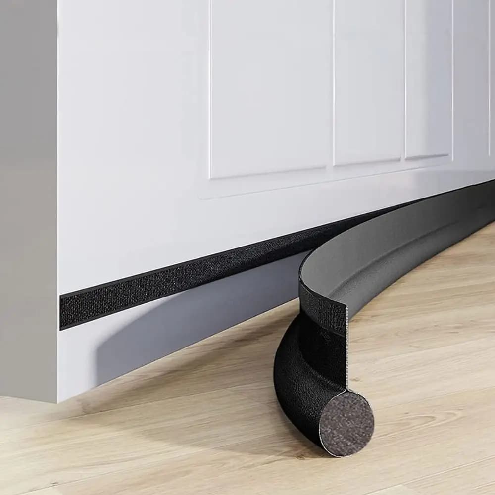 Nuova Guarnizione in Pelle per Porta, Striscia Isolante Antivento in Schiuma, Isolamento Acustico, Resistente all'Usura, Paraspifferi Sottoporta