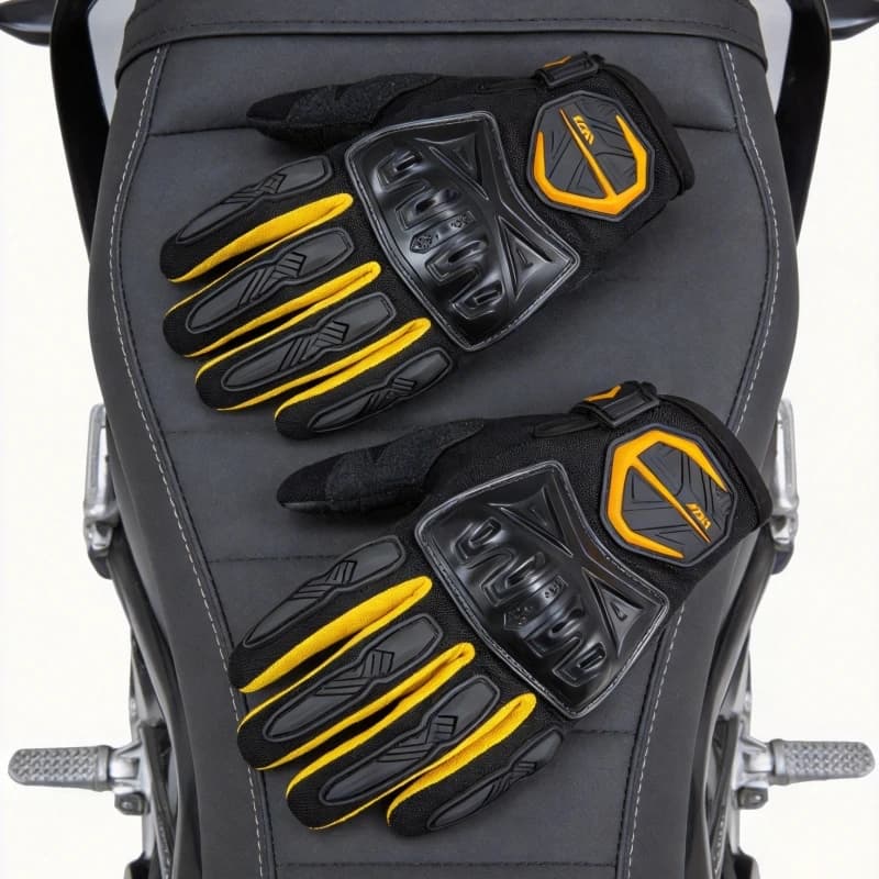 JCAA Breathable Summer Full Finger Motorcycle Gloves Non-Slip Wear-Resistant Touch Screen Motocross Racing Moto Riding Gear