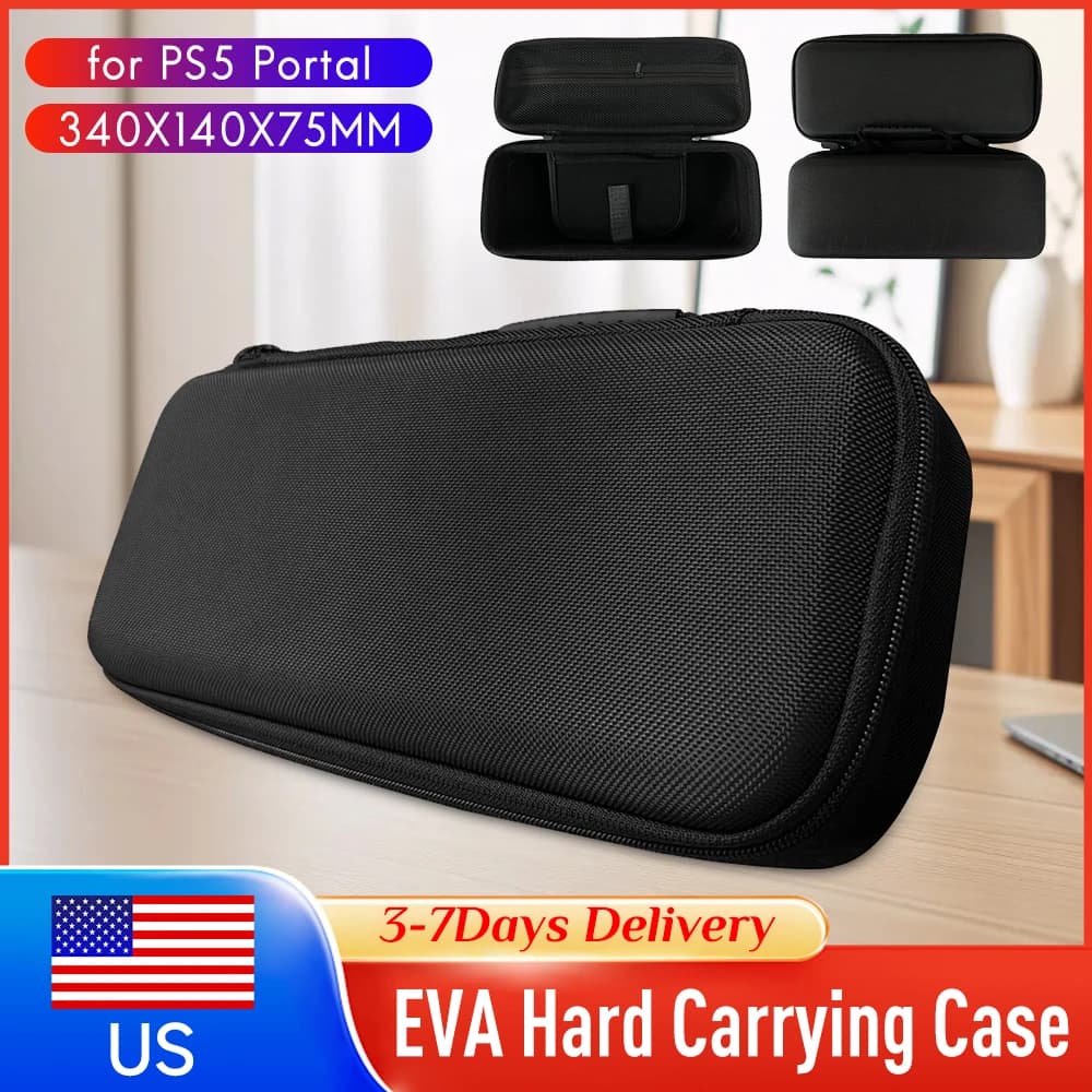 Custodie rigide in EVA, borsa da viaggio portatile antiurto e anti-caduta con tasca in rete per accessori PS5 Portal, nuova