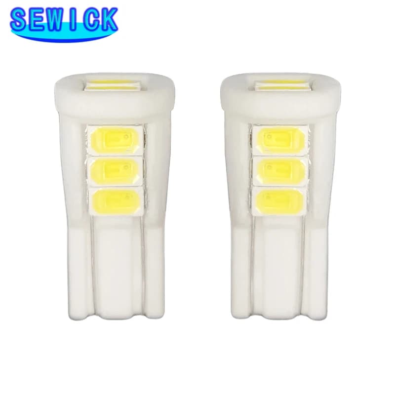 100pcs W5W T10 Ceramic 8 SMD 5630 LED LED 194 168 501 Wedge Side License Plate Light Lamp wedge parking light white DC12V