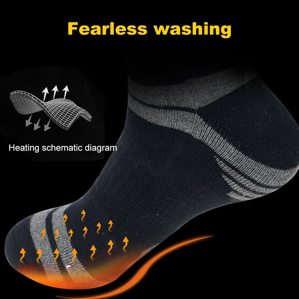 Unisex rechargeable heated socks Washable electric thermal socks For outdoor sports skiing