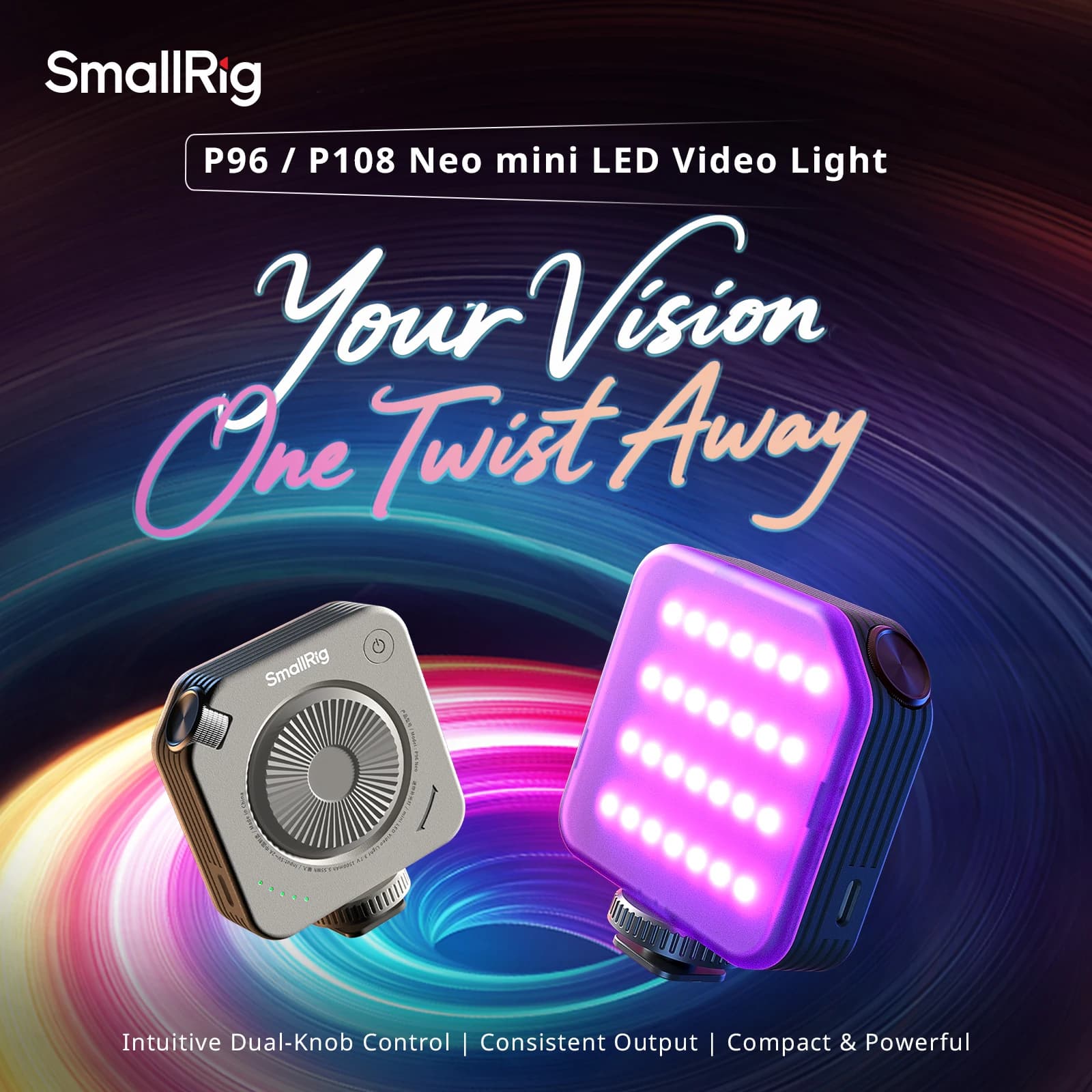 SmallRig 5821 P96 Neo Mini LED Video Light for Sony for Canon Mirrorless Cameras DJI Insta360 Action Cameras Xiaomi