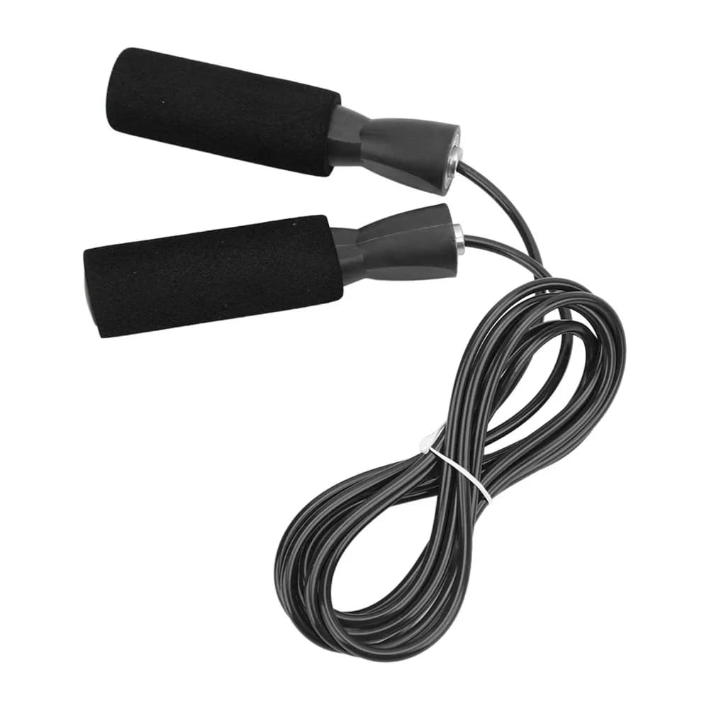 Double Bearings Steel Wire Jumping Rope Comfortable Foam Handles Steel Wire Speed Jumping Rope PVC Exercise Rope Cardio Training