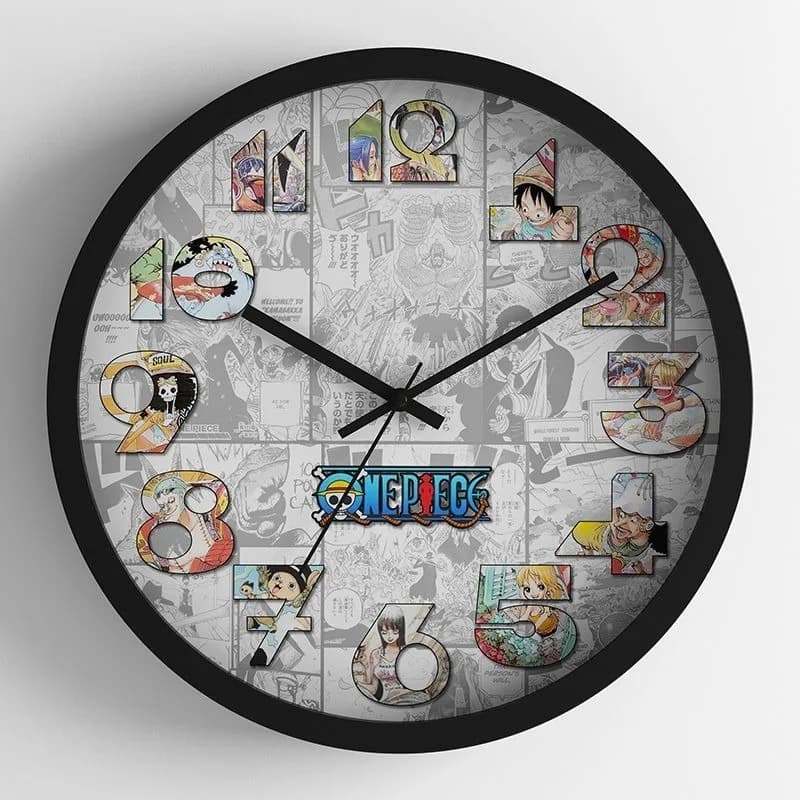 Orologio da parete monopezzo da 10 pollici Rufy Animazione Orologio bidimensionale da parete per soggiorno camera da letto Orologio decorativo creativo ad alta precisione