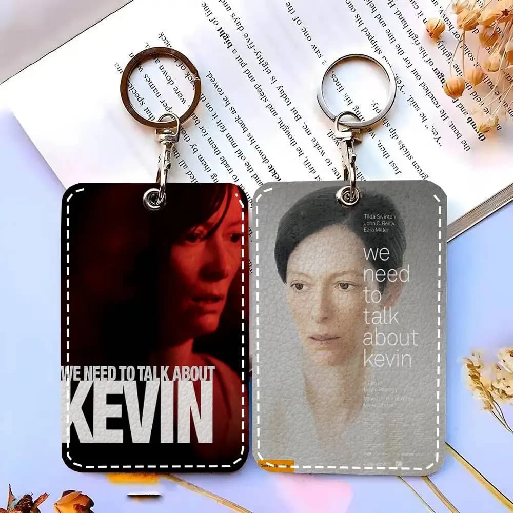 Portachiavi in pelle con custodia per carte e porta tessere - Tema film K-Kevin