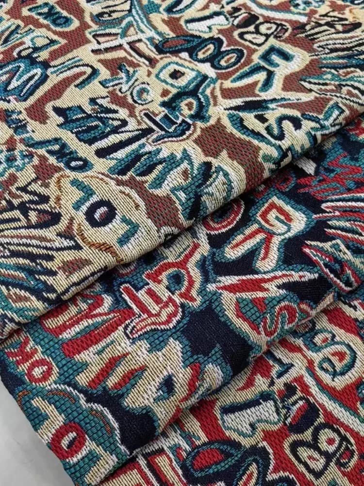 Tessuto jacquard tinto graffiti Cuscini fai da te Scarpe Borse Cappelli Abbigliamento Tessuto da cucito Metri di stoffa all'ingrosso Materiale fai da te