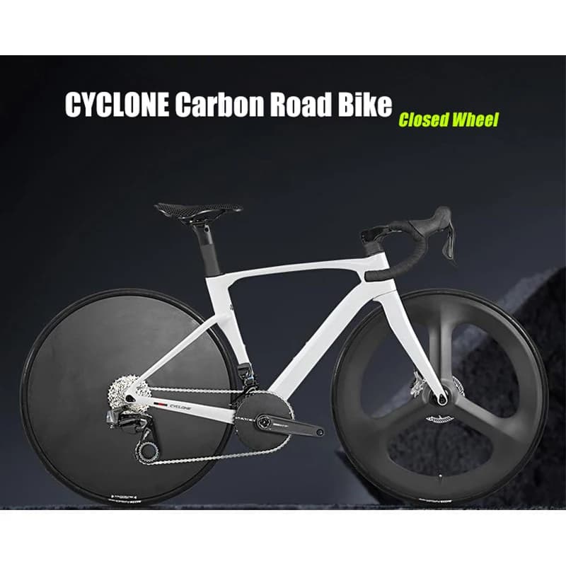 TWITTER Cyclone Disco a tre raggi Ruota chiusa Bici da strada wireless in carbonio WheelTop EVO-24S Cambio elettronico R7120 Bicicletta 700X28C