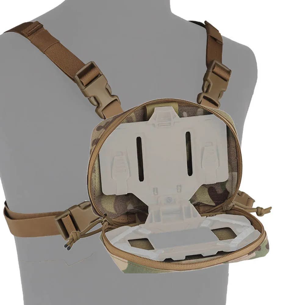Tactical MOLLE Folded Phone Navigation Board Chest Fixing Strap Map Case Admin Pouch Set Outdoor Hunting CS Airsoft Games Gear