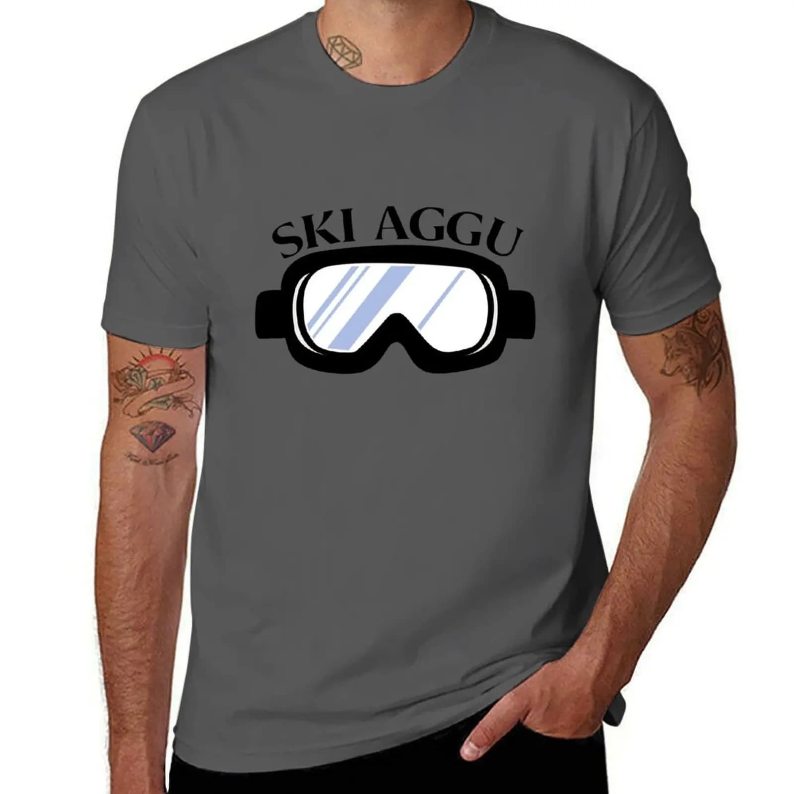 goggles aggu Ski T-Shirt Festival T-shirt a maniche corte