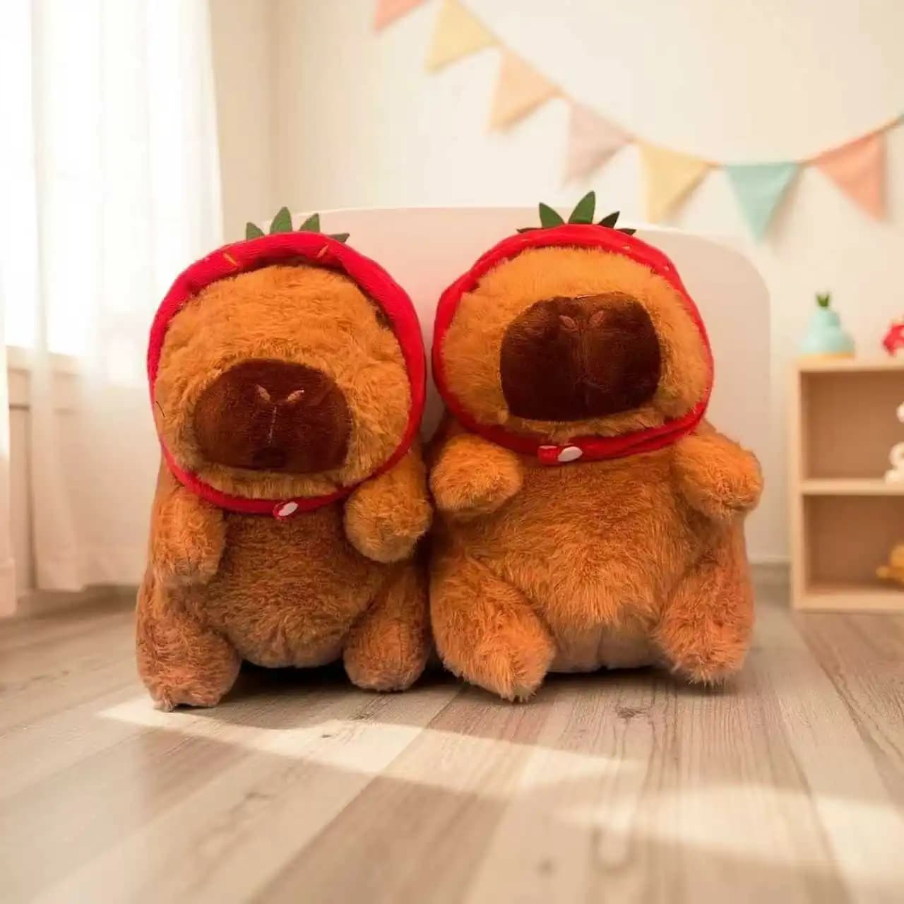 Simpatico peluche capibara da 23 cm: bambola di peluche morbida, simulazione anime, regalo soffice per Natale e Ringraziamento