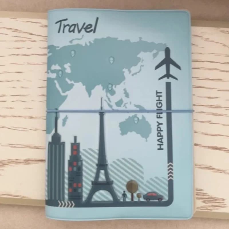 Porta passaporto da viaggio per viaggio nel mondo Viaggio Esplora Custodia per passaporto con custodia per carte di credito ID Slot tascabile Accessori da viaggio