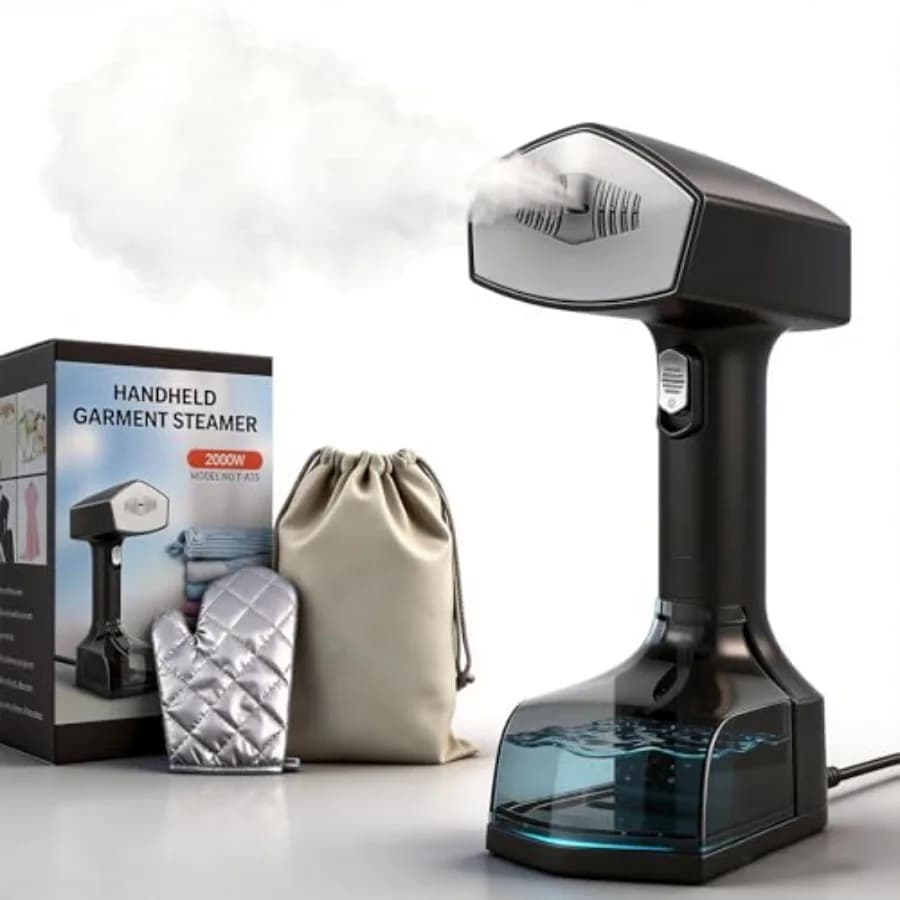 Vaporizzatore Portatile Potente da 2000W per Vestiti, Riscaldamento in 10 Secondi, Vapore 40g/min, Serbatoio da 350ml, 3 Impostazioni Regolabili, Design Anti-perdita