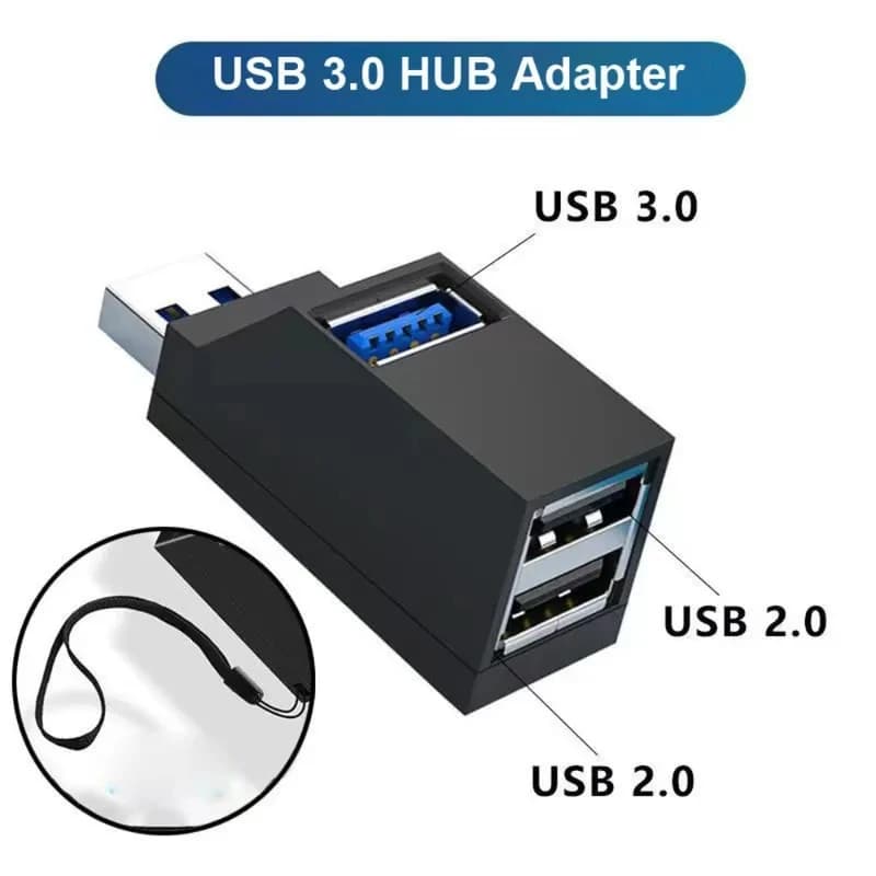 Adattatore HUB 1/2/3/4 Pezzi, Convertitore Mini Splitter Estensore a 3 Porte per PC Portatile, Lettore di Schede USB, Docking Station, Hub USB