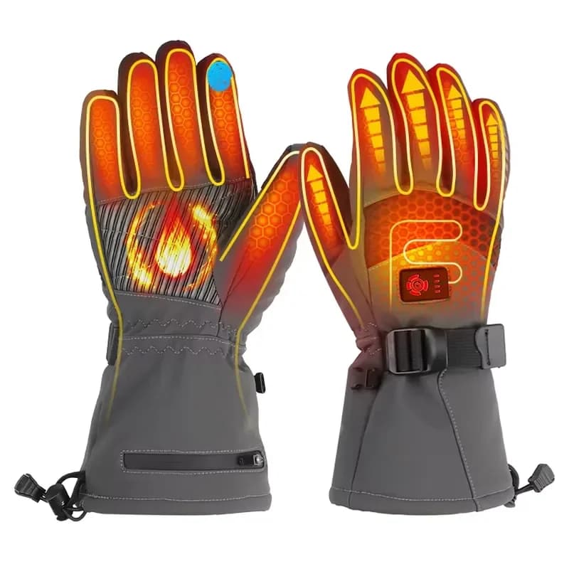 for Workout Full Finger Sports Winter Ski Racing Heated Gloves USB Cycling Bicycle Motorcycle Electric Motorbike Leather