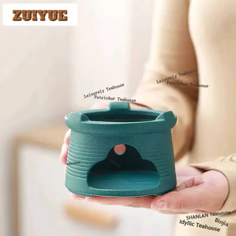 Boutique Coarse Pottery Handmade Tea Stove Household Candle Heating and Insulation Furnace Zen Tea Stove Kettle Stand Teaware