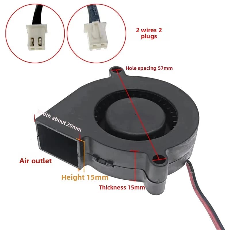 Ultrasonic atomizer humidifier accessories blower 5015 fan silent 12V 0.05/0.06/0.07 A