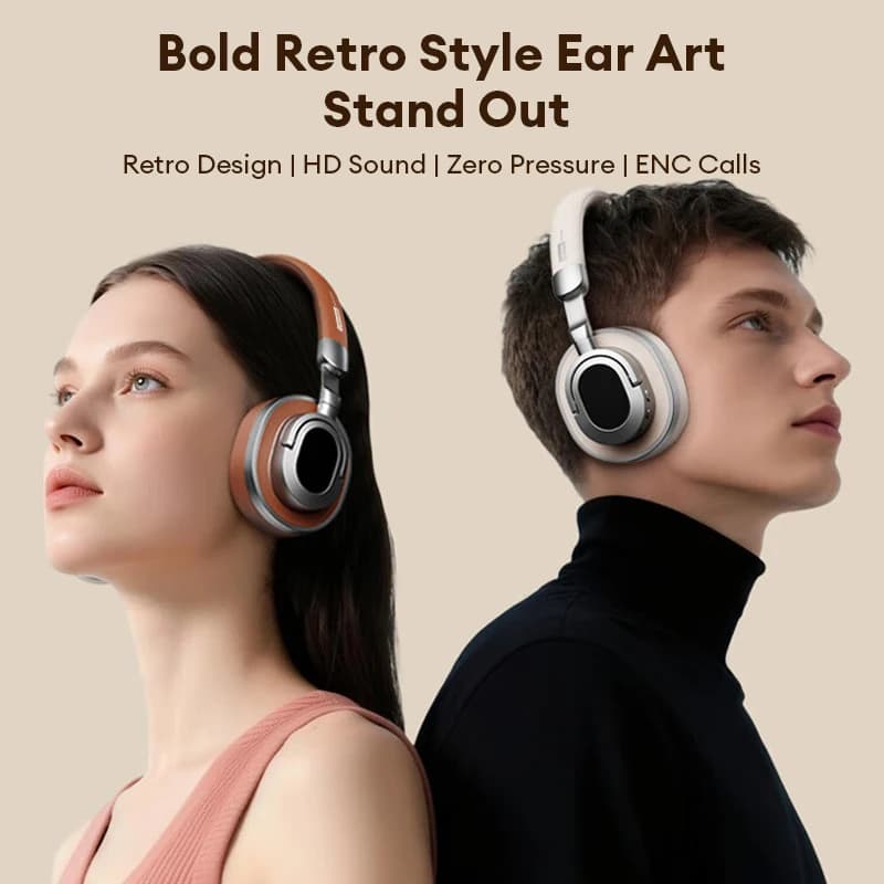 Original Foldable Bluetooth Headset Lenovo Sports Headphones Over Ear High Power Stereo Sound for Cell Phones and Music
