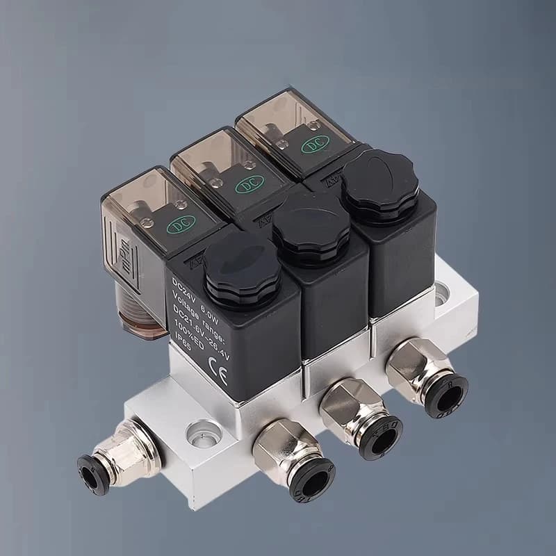 Valvola Solenoide Pneumatica a Due Posizioni e Due Vie 2V025-08 12V 24V 220V, Gruppo Valvole Solenoidi Multivia Normalmente Chiuso