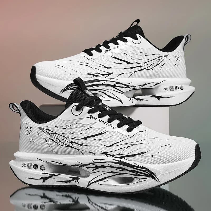 Scarpe da Corsa con Piastra in Carbonio per Uomo, Ammortizzazione Morbida, Assorbimento degli Urti, Sneakers Unisex Leggere Antiscivolo e Luminescenti