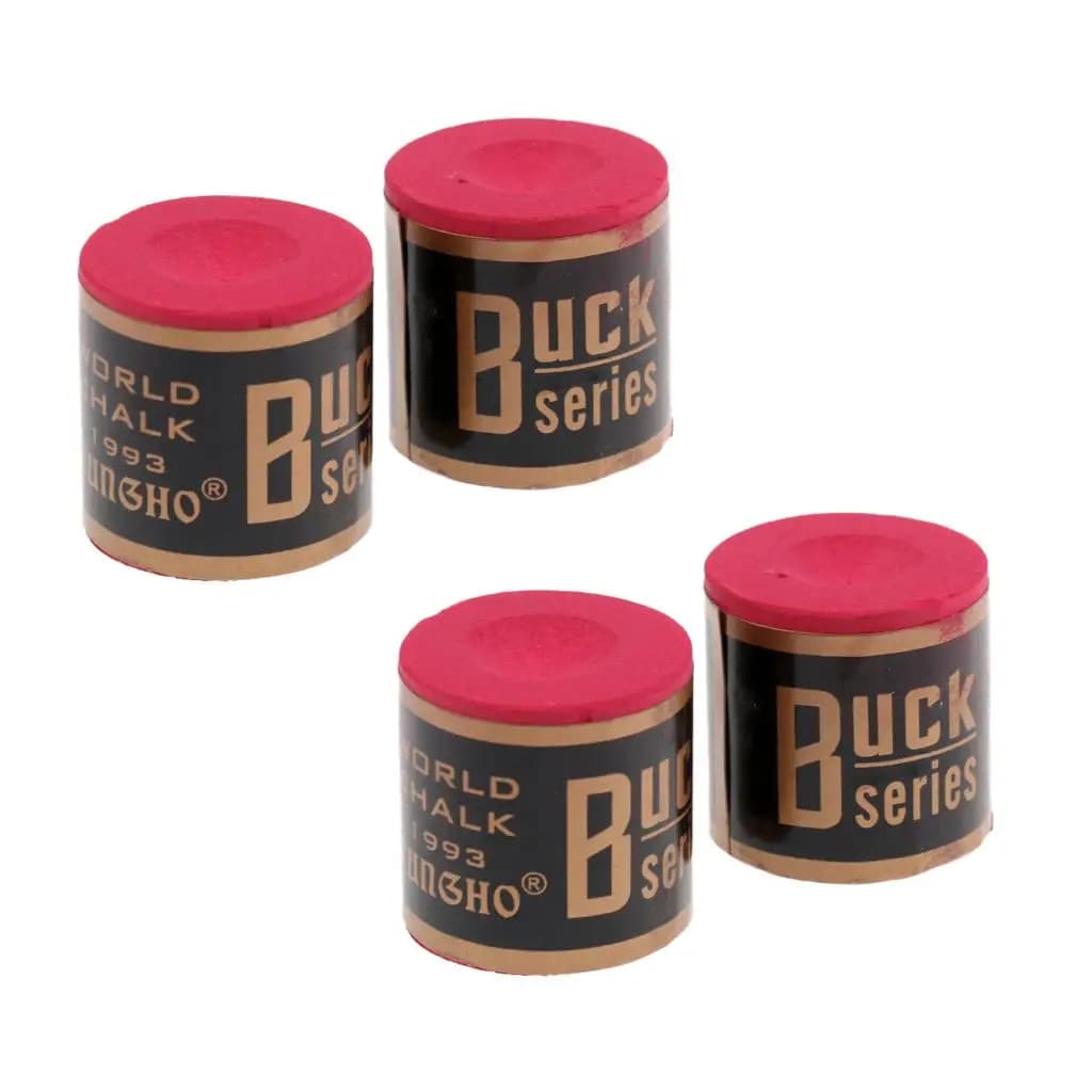 Gesso per Stecca da Biliardo Rosso, 4 Pezzi, Set di Accessori in Carbonato di Calcio per Biliardo e Snooker