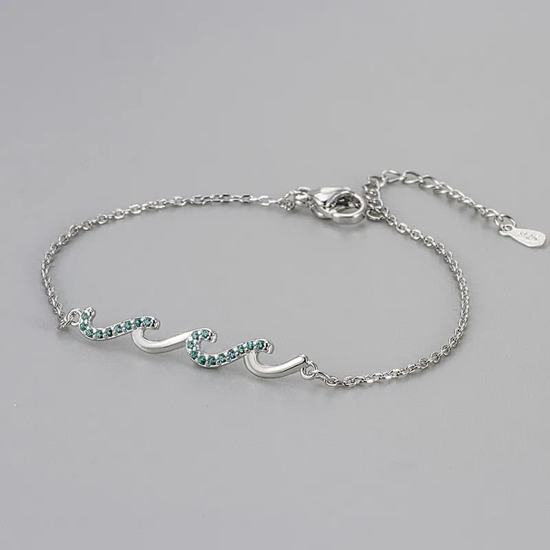 Light Luxury Wave Geometry Bracelet for Women Rhinestone Crystal Bracelets Women Wedding Wristband Party Jewelry Gifts