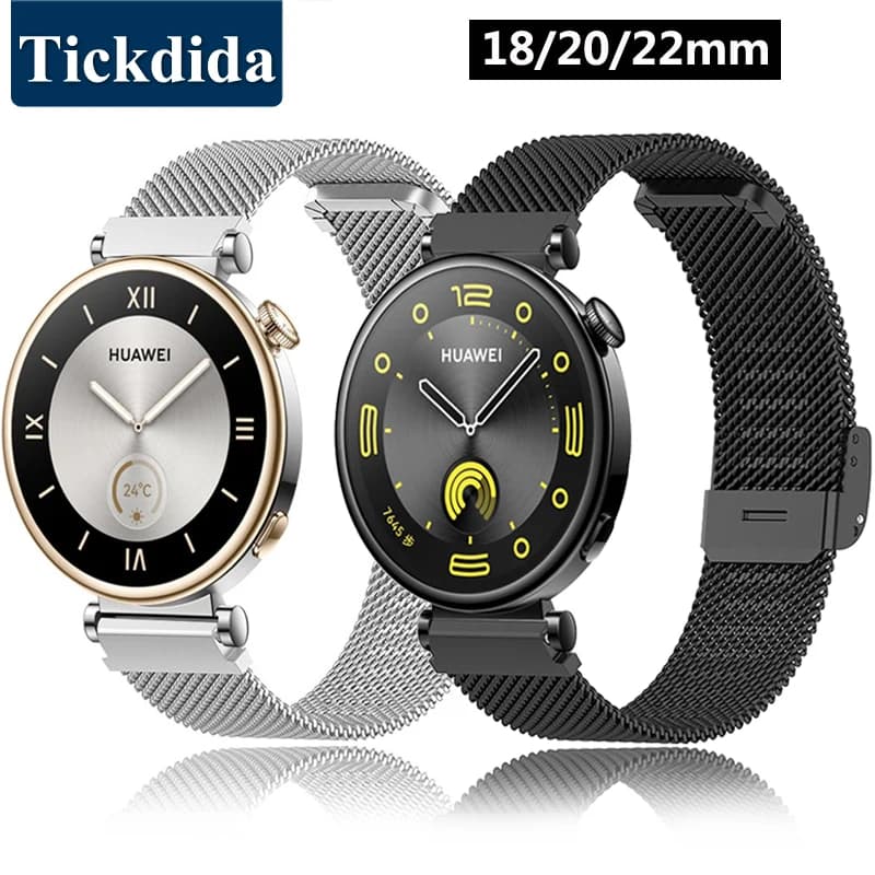 Cinturino Milanese 18mm 22mm per Huawei Watch GT 4 3 2 GT4 46mm 41mm cinturino per orologio uomo donna cinturino in acciaio inossidabile