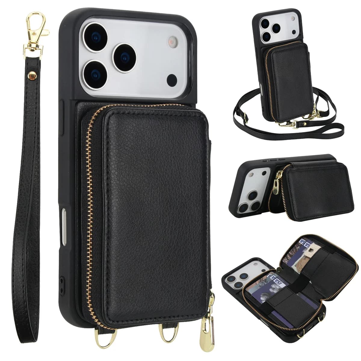 Case for IPhone 17 Air 16E 16 15 14 Pro Max 12 13 X XS XR 7 8 Plus RFID Wallet Cover
