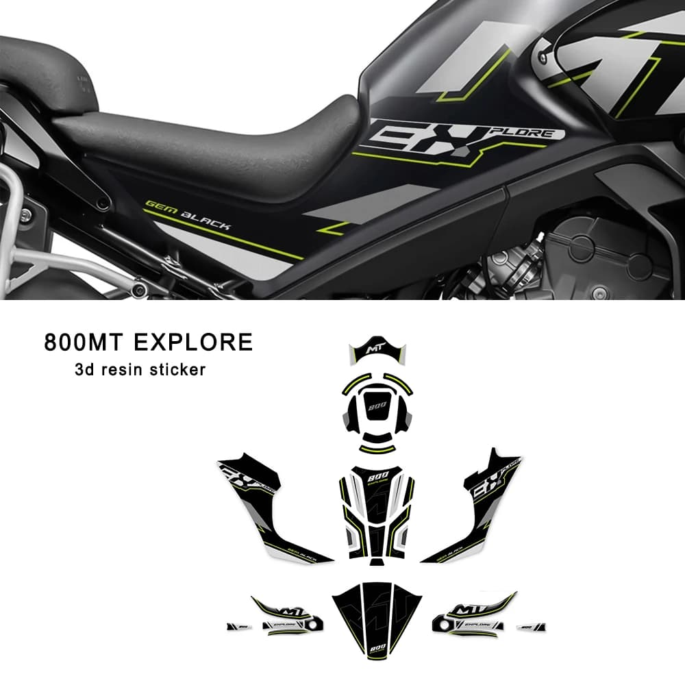 3D Resin Motorcycle Protective Tank Sticker, Limited Edition 2023-2024 for 800MT Explore 800 MT, New Decorative Decalcomano