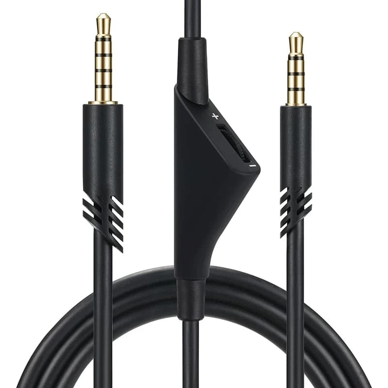 Audio line headphone cable with Volume control for Logitech Astro A10 A40 A30 headphone accessories for gaming headphones