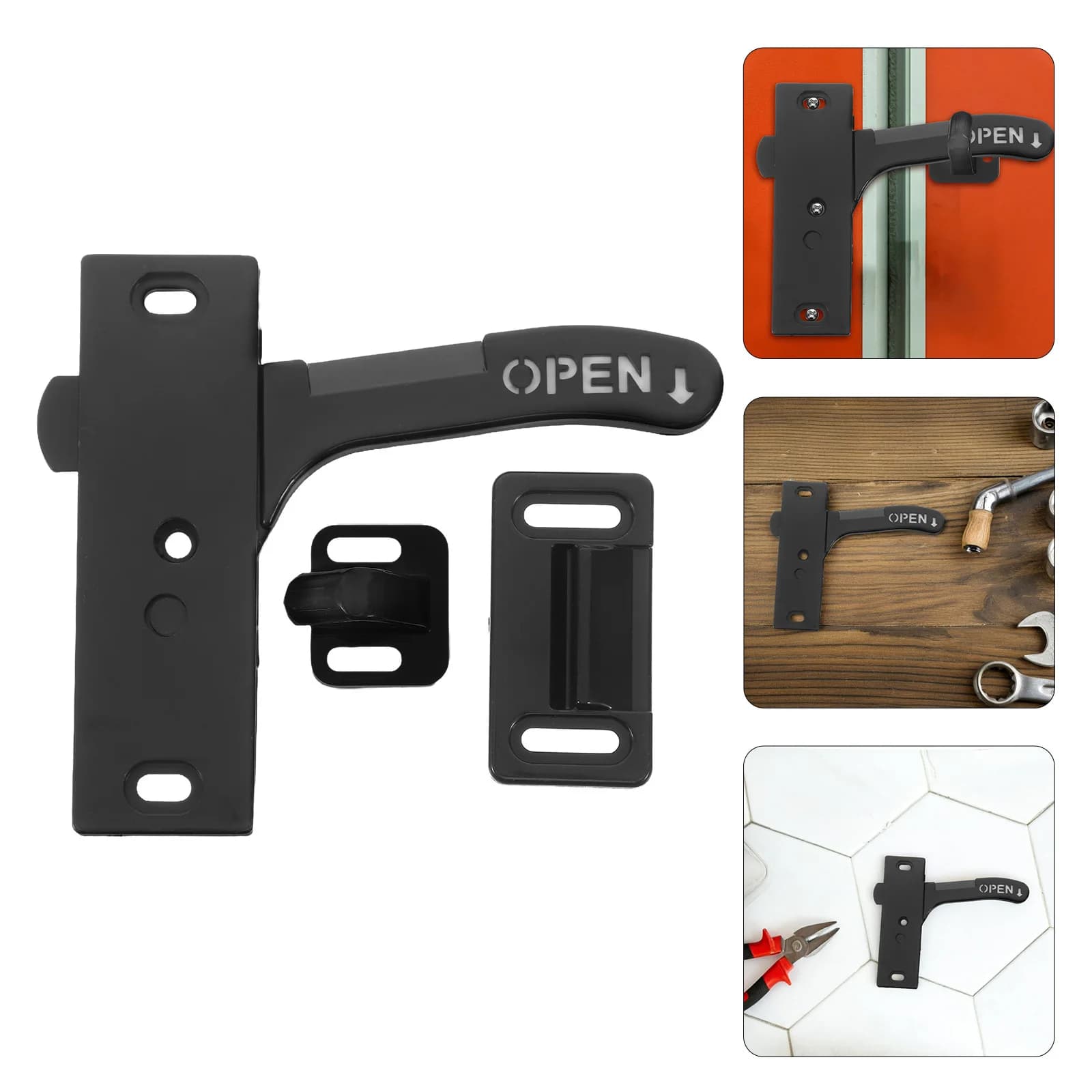 1 set di chiusura per porta schermo per camper, maniglia destra di ricambio, materiale durevole, facile installazione, compatibile con vari modelli, accessori per camper