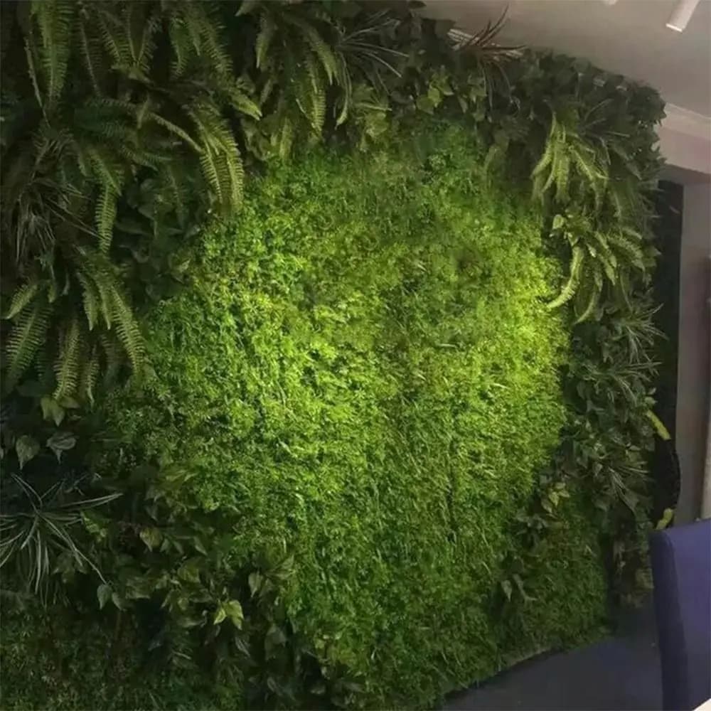 Pannello di Erba Artificiale Verde 25*25cm, Fogli di Prato Simulato Fai-da-Te, Pannello Vegetale a Lunga Durata