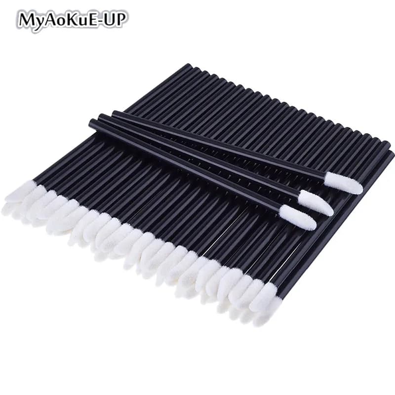 200 pcs disposable lip brush stick applicator tool for makeup perfect black eyelash brushes mascara brushes