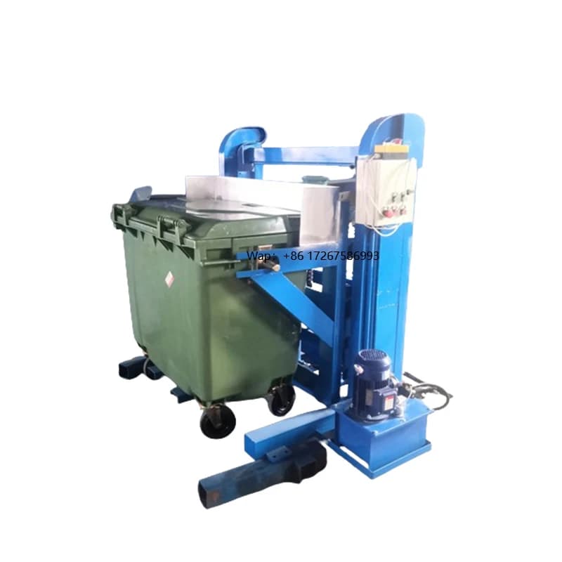 Carrello sanitario personalizzato Ascensore per rifiuti alimentari Pattumiera Paranco elettrico Cuscinetto motore speciale per macchina ribaltabile 1 anno di garanzia per