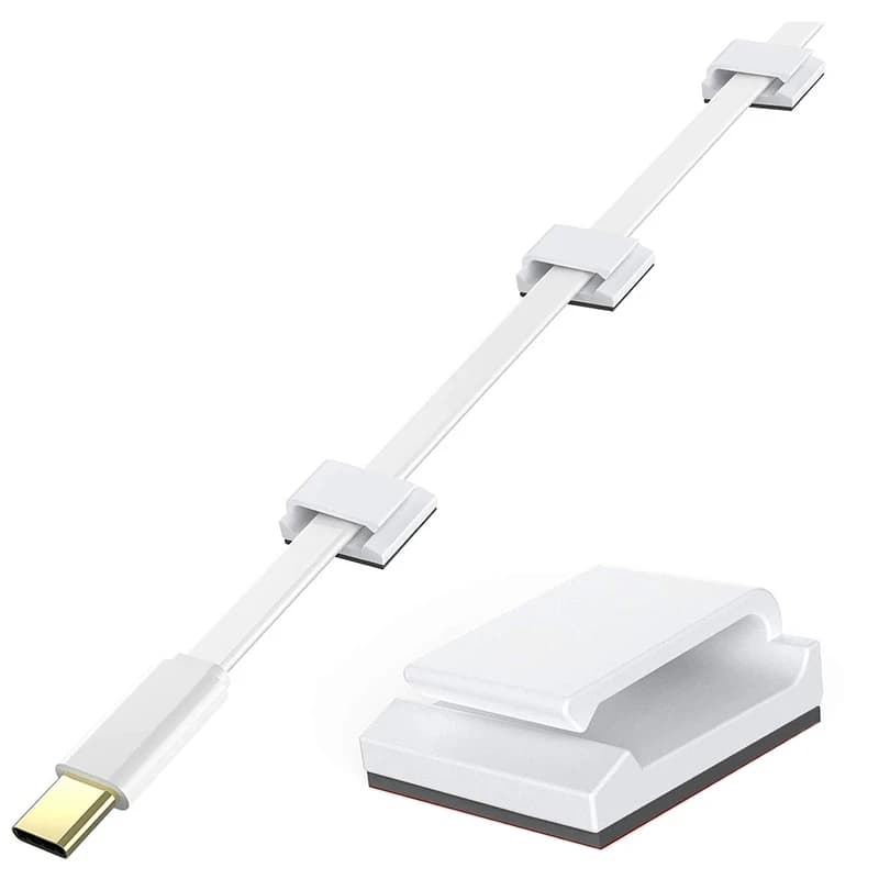 A06K Fascette adesive per cavi, 100 pezzi Clip per cavi Morsetti per gestione cavi Morsetti per fascette per auto, ufficio e casa