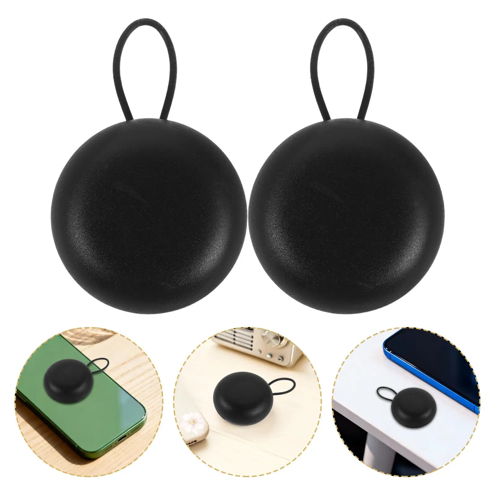 10 portable shockproof earphones with clip, travel and office wireless earphone organizer, black
