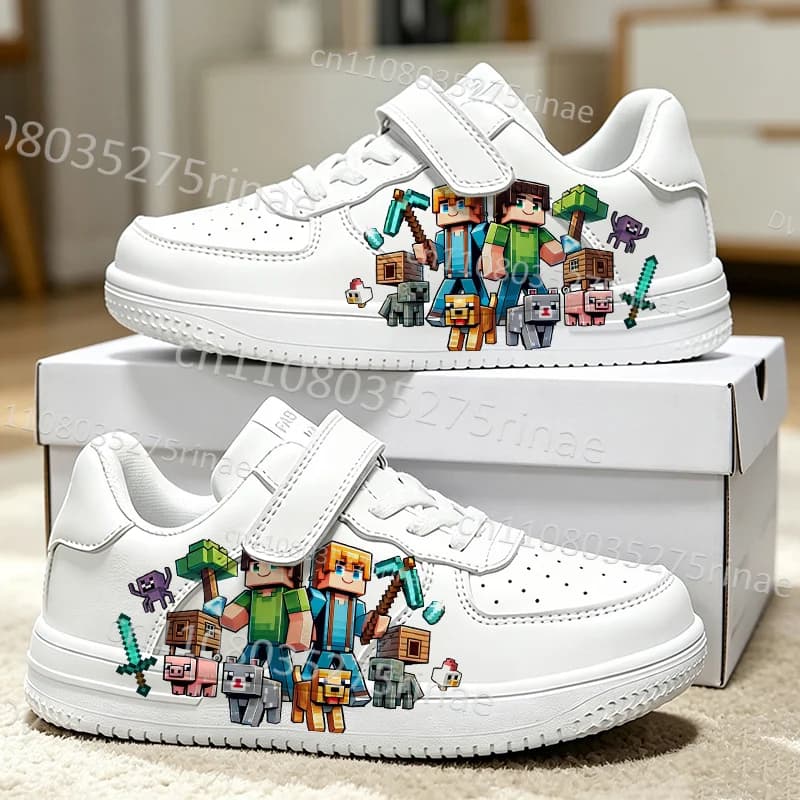 2026 New M-Minecrafts Teenager Kids Running Shoes for Boys Girls Selection Breathable Leisure Low Top Sneakers Shoes Gift
