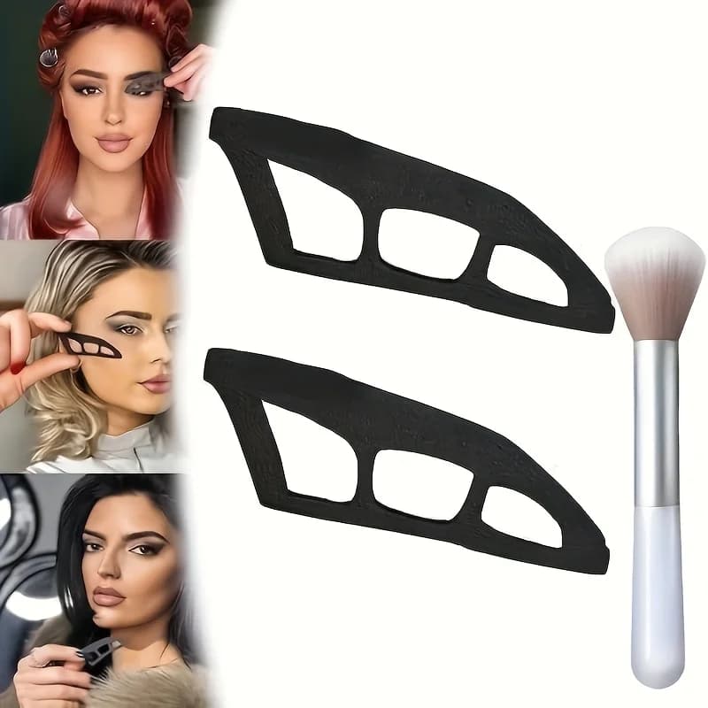 Tool for hypoallergenic oval stencil for beginners with ABS plastic handle, perfect for smoky eyes makeup look