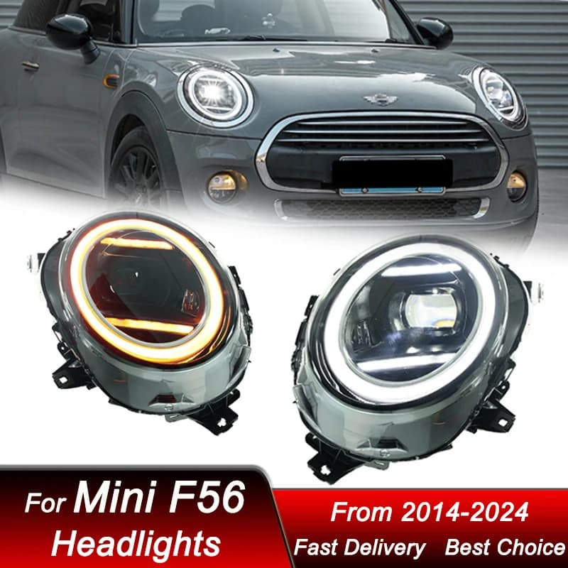 Fari anteriori a LED completi per BMW Mini F54 F55 F56 F57 V2 14-24, kit di accessori per l'aggiornamento con lenti a proiettore ad alta definizione