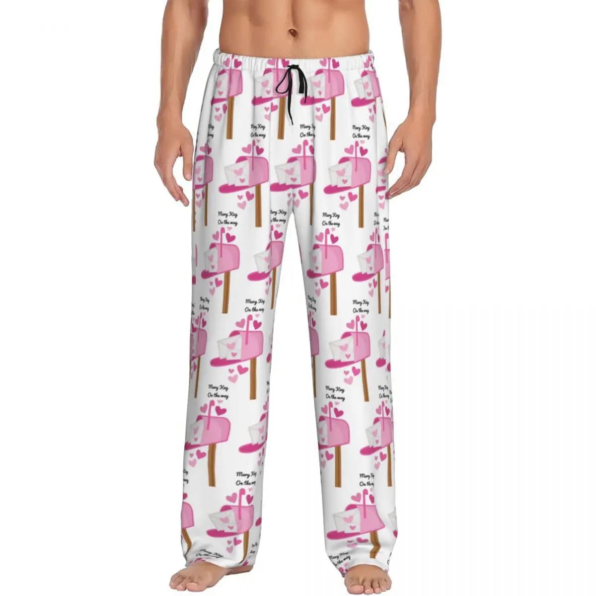 Pantaloni pigiama personalizzati Mary Kay da uomo, pigiami da notte, pantaloni da salotto con tasche