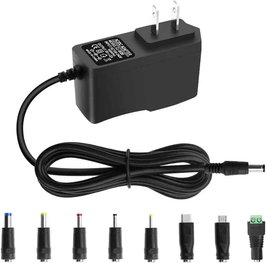 Adattatore di Alimentazione DC 5V 2A 10W Caricatore da Muro AC/DC USB-C per Telecamera di Sicurezza Baby Monitor TV Box