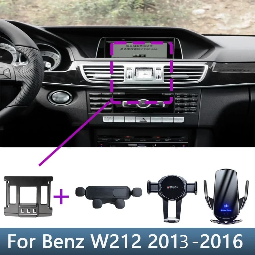 Supporto per telefono per auto Base speciale per staffa fissa per Mercedes Benz Classe E W212 E200 E240 E260 E280 E300 2013 2014 2015 2016 Supporto