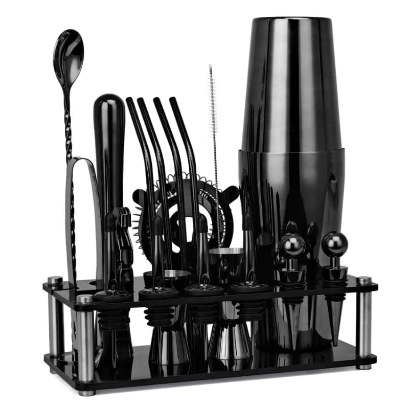 Amazon acrylic set stainless steel cocktail shaker bar KTV tool 20-piece set