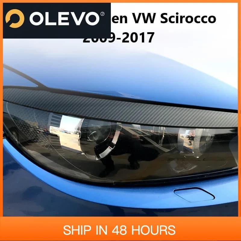 Nuovo Auto Faro Sopracciglia Palpebra Trim Copertura Per Volkswagen VW Scirocco 2009-2017 Luce Anteriore Adesivo Trim Body Kit Auto Accessore