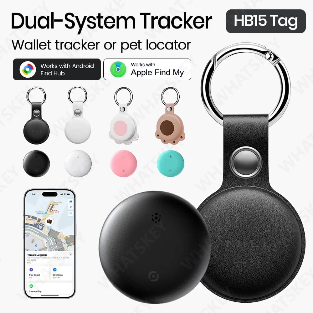 Dual System Google Antilost Android And IOS Finder Portable Gps Tracker Smart Tag Airtag Finder Wallet Finder Bike Bag Tracker