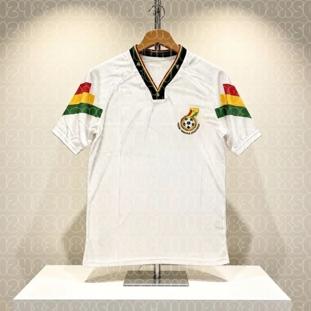 Uniforme da Calcio del Ghana, Abbigliamento Sportivo con Stampa 3D, T-Shirt Traspirante e Confortevole per Famiglia